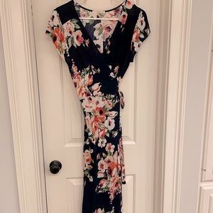 Floral midi length dress